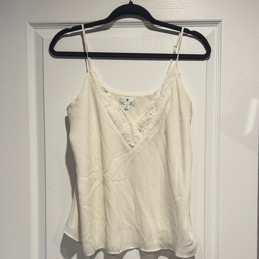Socialite Cream Lace Detail Camisole